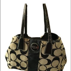 Coach bag. Black and Tan.